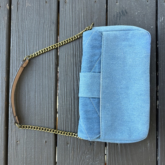 True Religion Chambray Shoulder Bag Purse - Picture 4 of 5